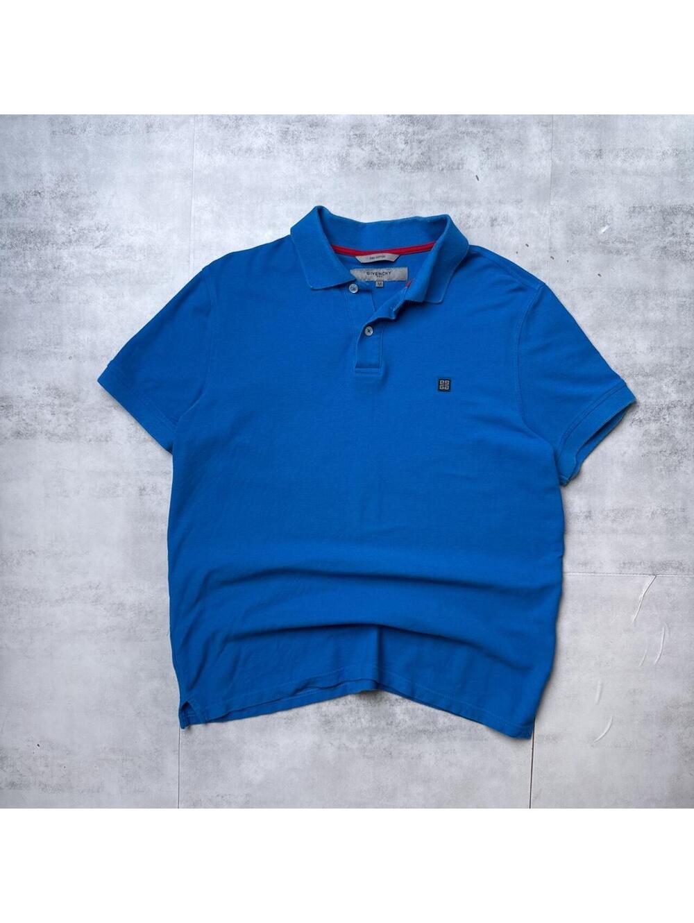 Y2K Givenchy 00s blue polo shirt